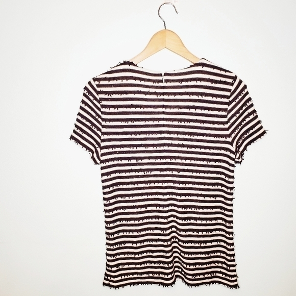 𝅺TALBOTS sequin of trim striped tee - Picture 2 of 6